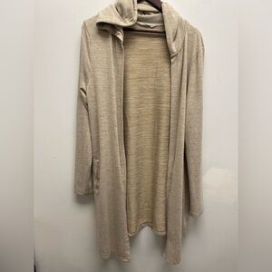 4 for $25 🍒 Bluenotes Beige Hooded Long Soft Cardigan XL